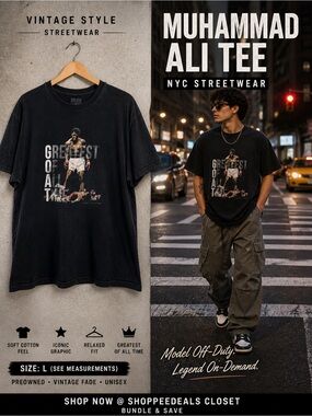 Vintage Muhammad Ali “Greatest of All Time” Graphic T-Shirt